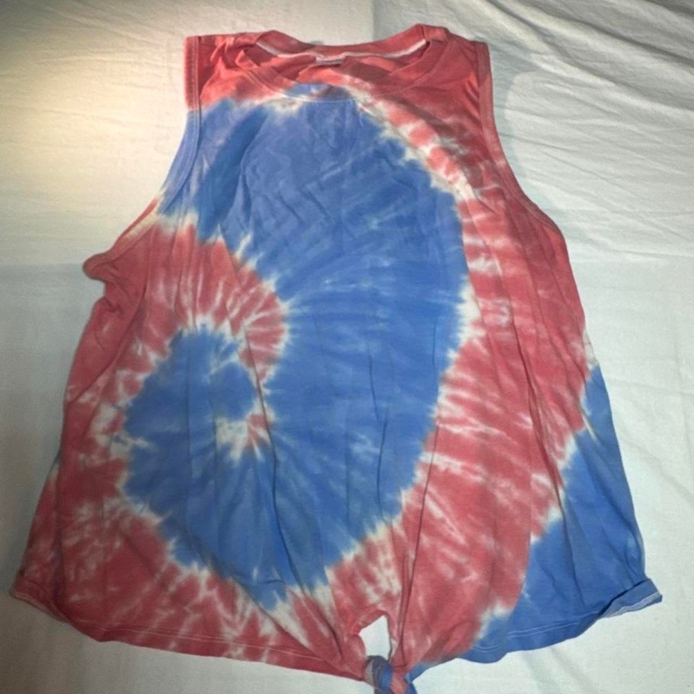 Tie-dye tank top with knot detail Size XL